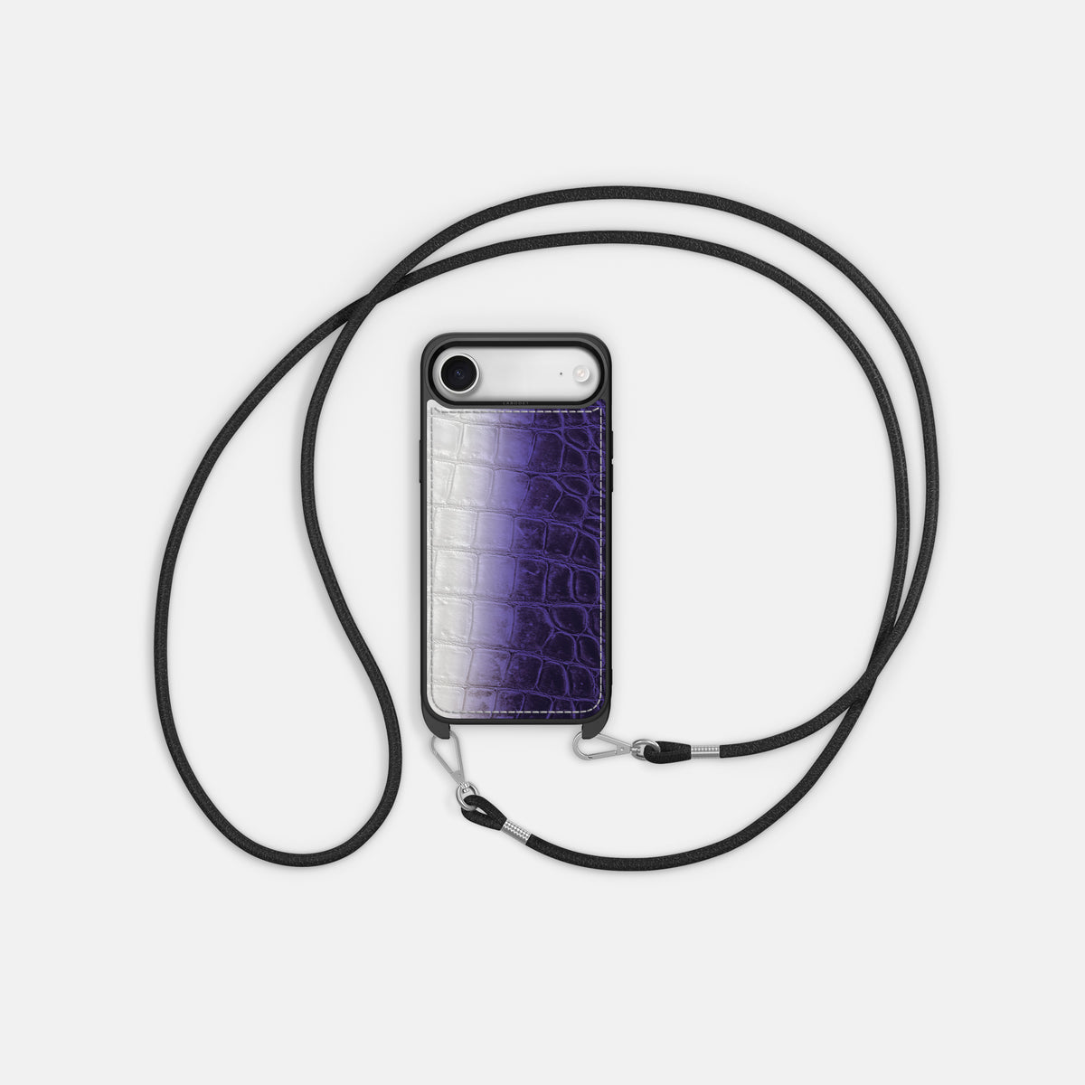 Crossbody Sport Case For iPhone 17 Air In Himalayan Crocodile -5 | Purple