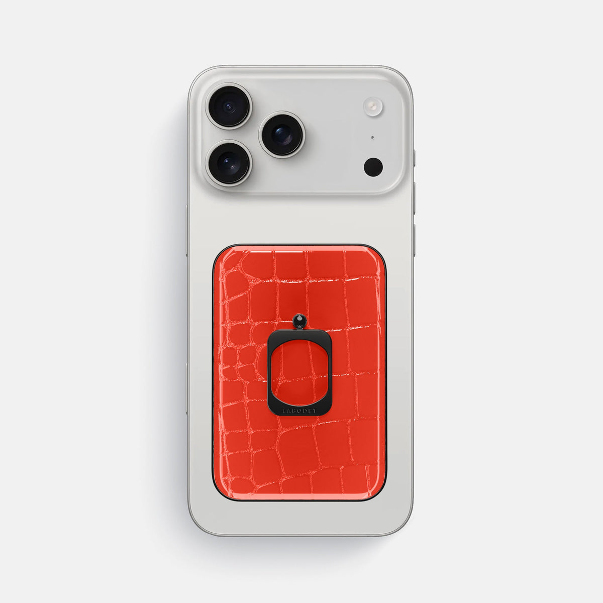 MagSafe Ring For iPhone 18 Pro Max In Shiny Alligator -2 | Coral-Orange-Black