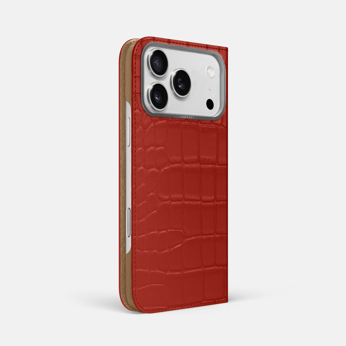 Folio Case For iPhone 17 Pro Max In Alligator -1 | Red-Steel
