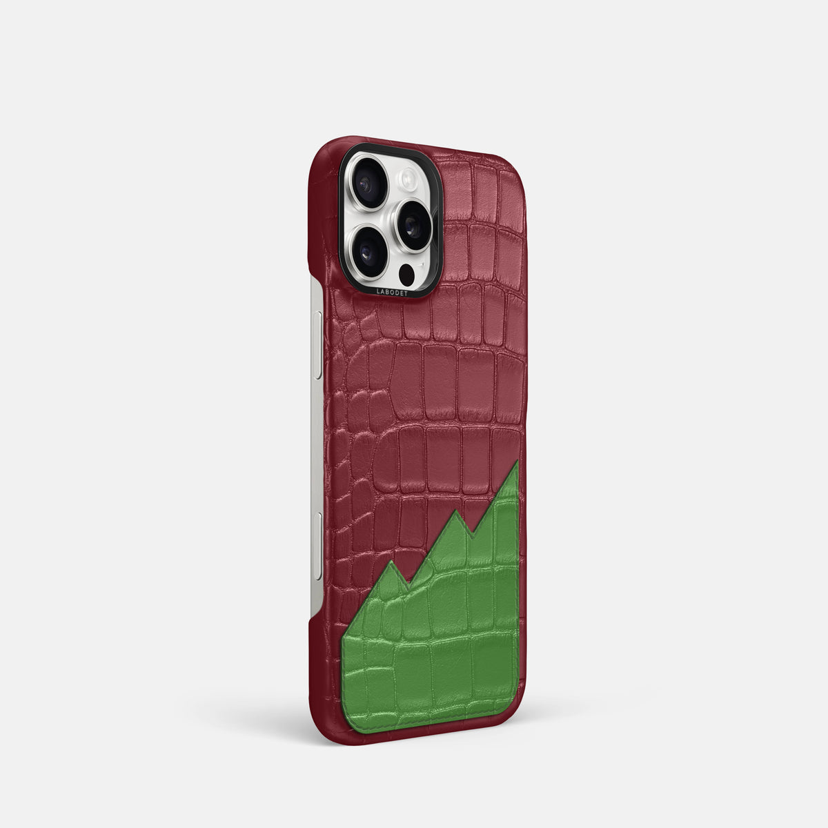 Classic Case With UpOnly For iPhone 16 Pro In Alligator -2 | Burgundy-Black