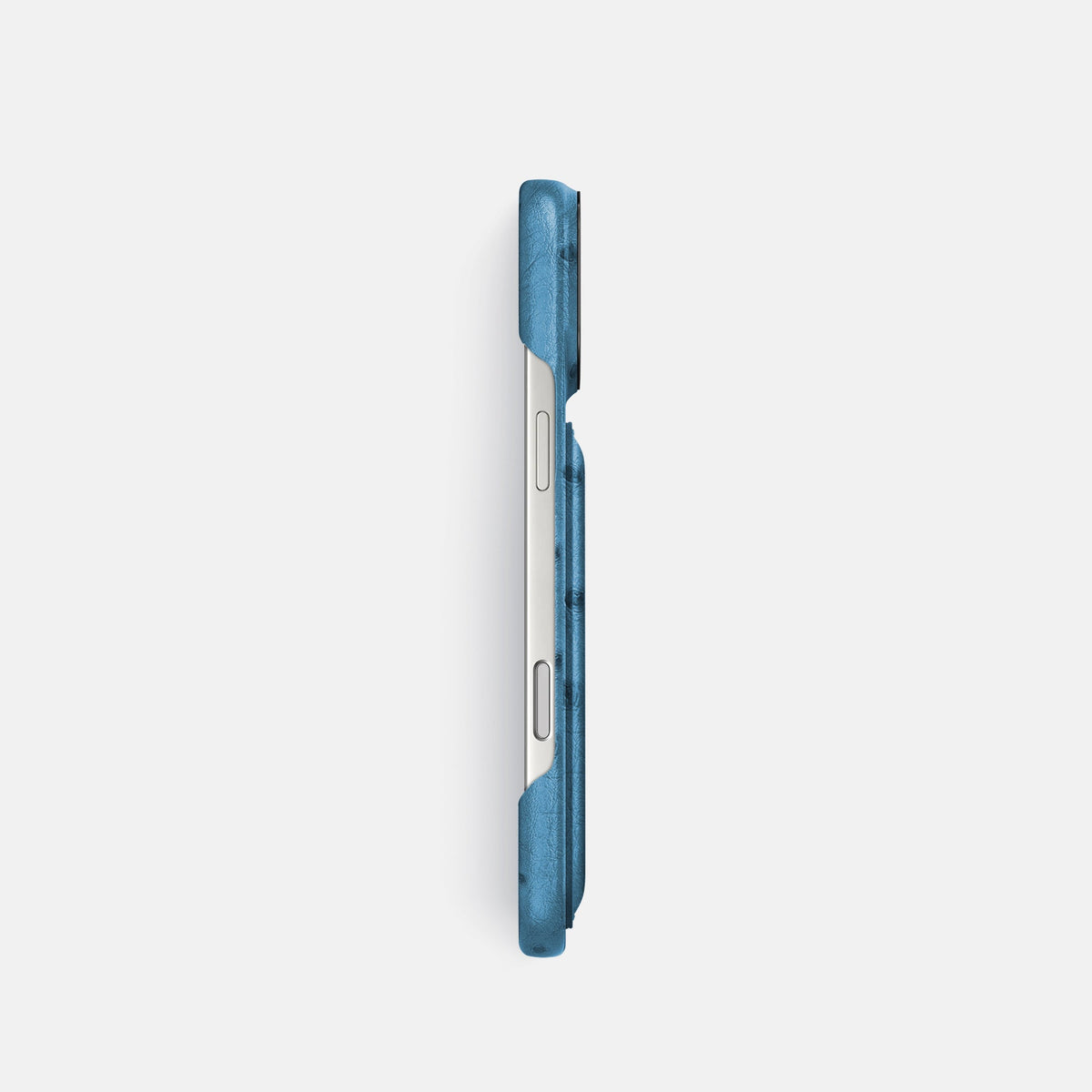 Double Card Case For iPhone 18 Pro In Ostrich -3 | Blue-Jeans-Black