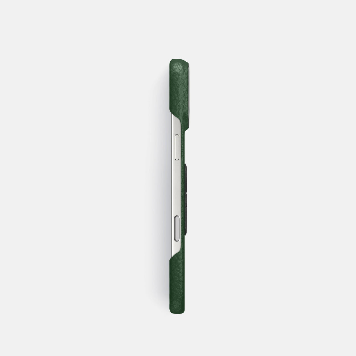 Classic Case With Carbon Skull For iPhone 18 Pro In Calf -3 | Dark-Green-Steel