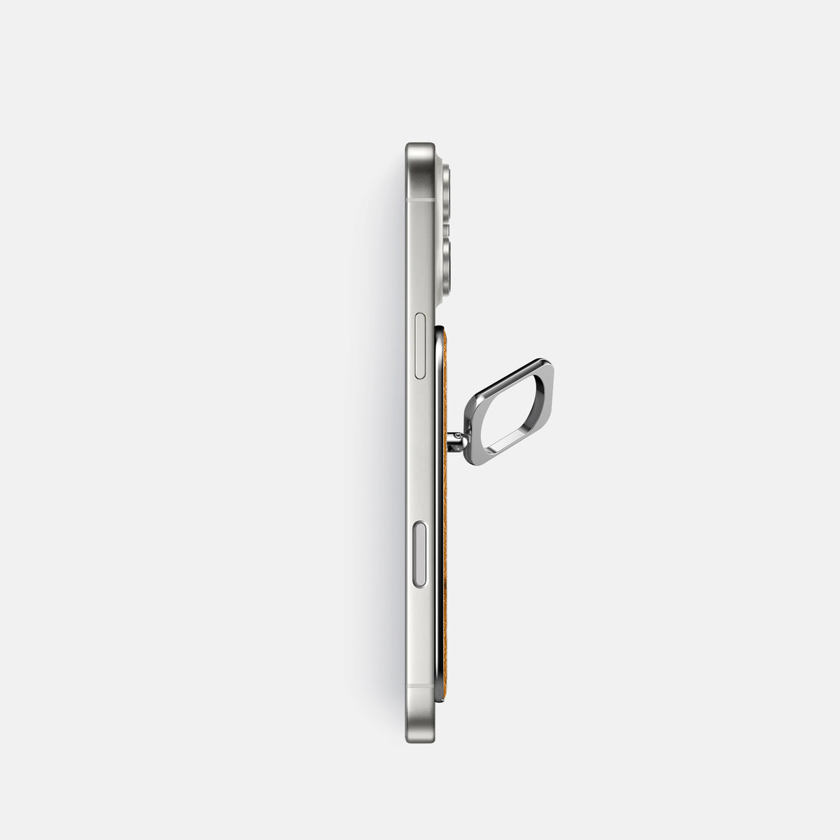 MagSafe Ring For iPhone 17 Pro In Ostrich -3 | Chestnut-Steel