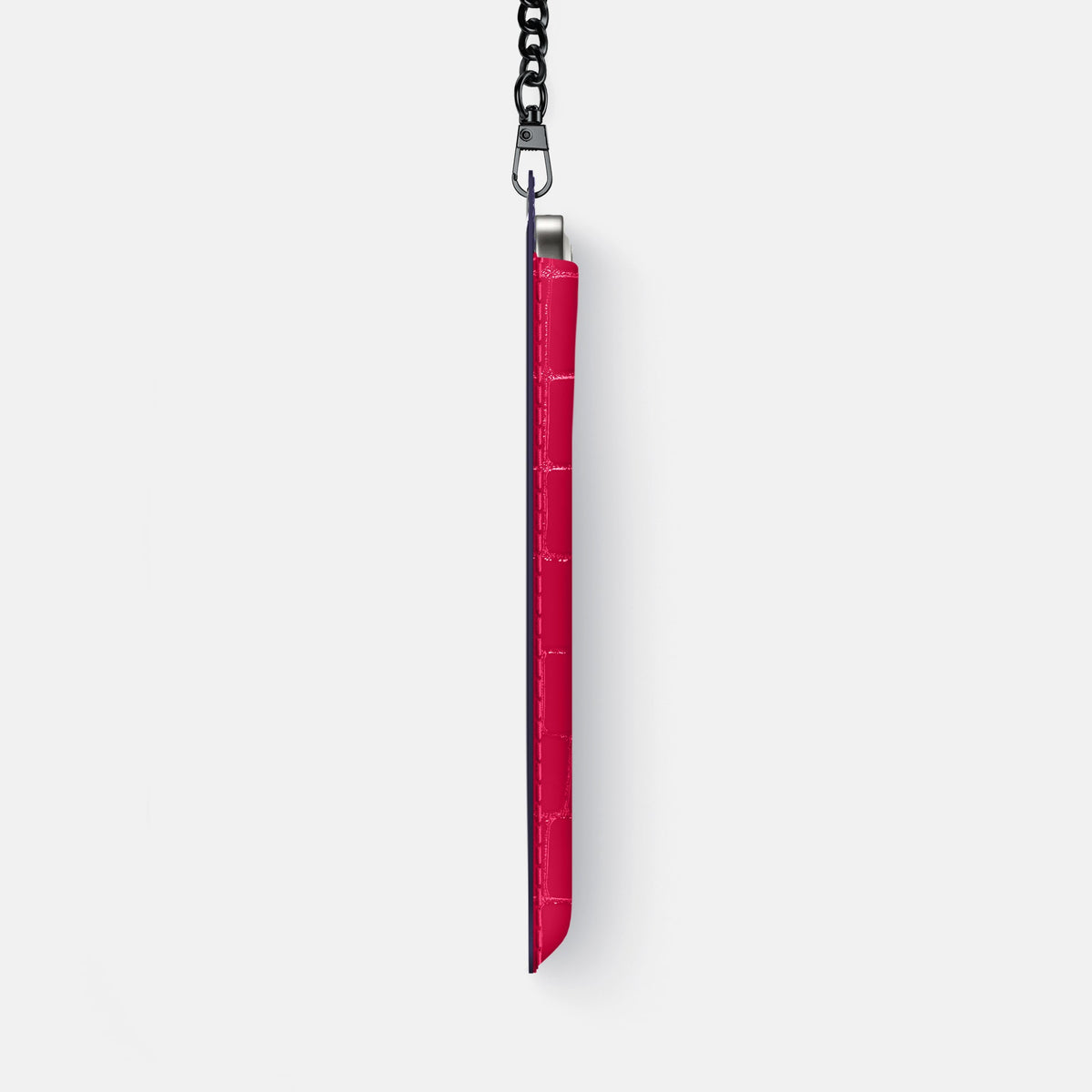 Crossbody Bag For iPhone 18 Pro Max In Shiny Alligator -4 | Pink-Panther-Black