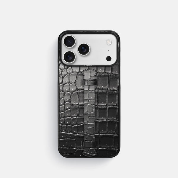 Center Handle For iPhone 17 Pro In Porosus Crocodile