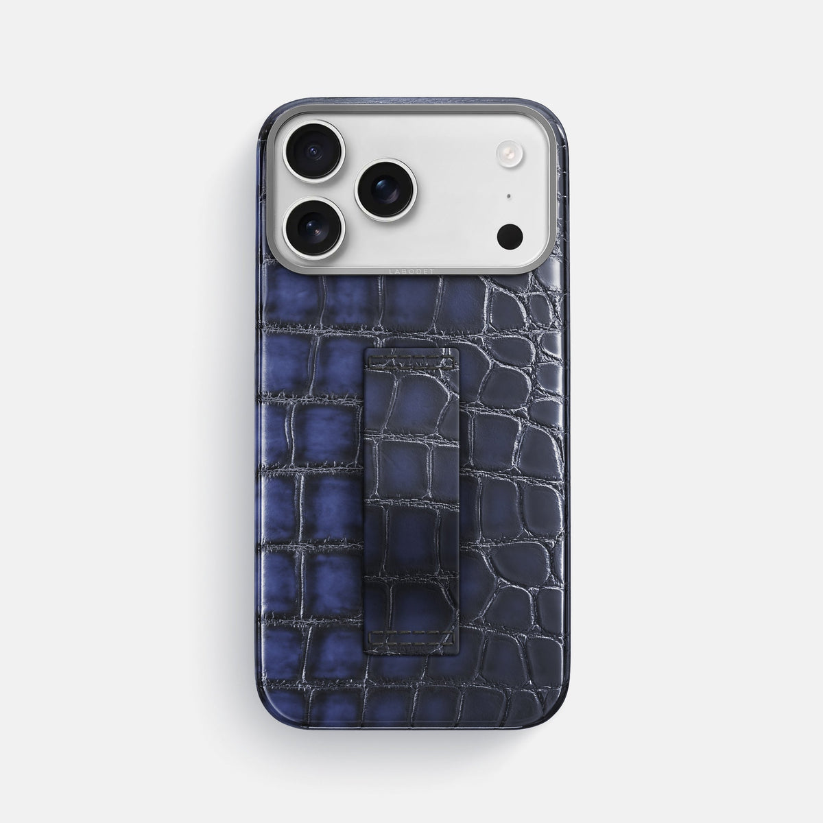 Finger Case For iPhone 18 Pro Max In Patina Alligator -1 | Havana-Blue-Steel