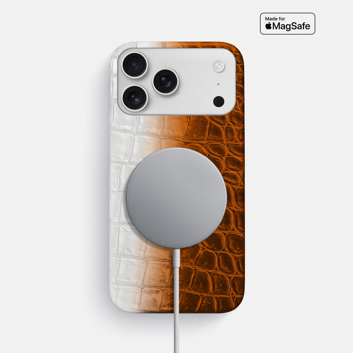 Slim Case For iPhone 17 Pro Max In Himalayan Crocodile -4 | Orange