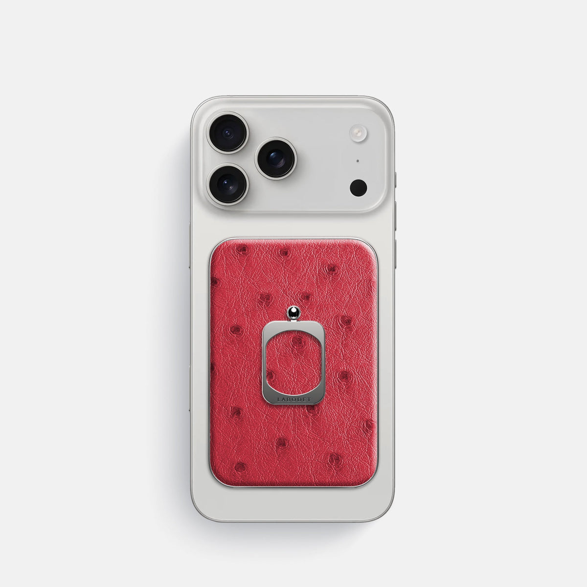 MagSafe Ring For iPhone 18 Pro In Ostrich -2 | Red-Steel