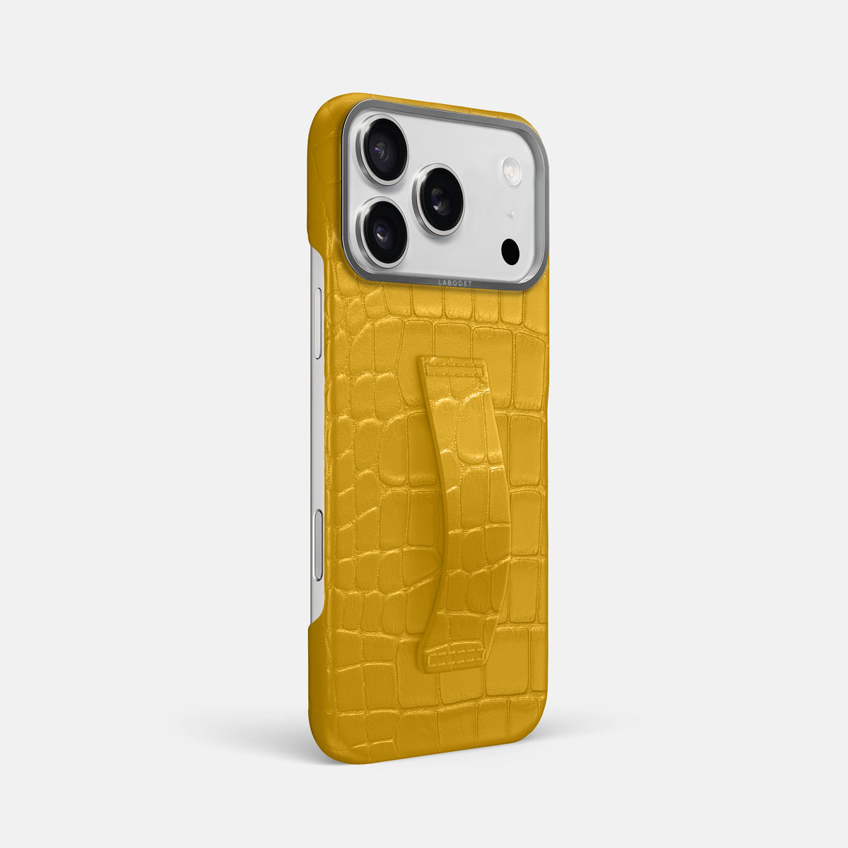 Finger Case For iPhone 17 Pro Max In Alligator -2 | Yellow-Steel