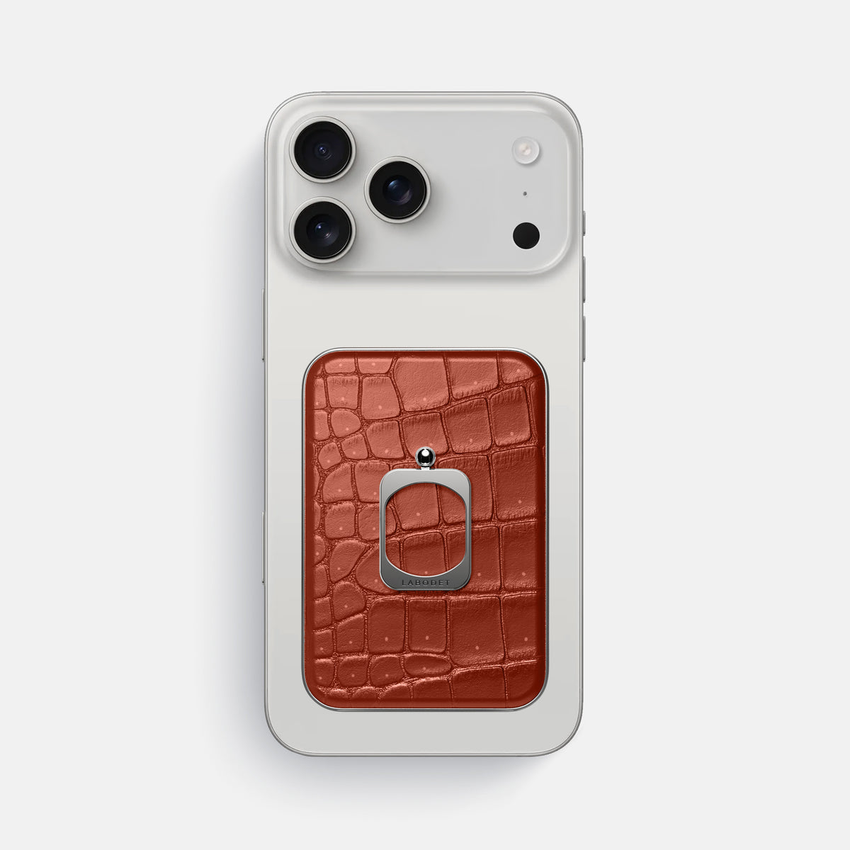 MagSafe Ring For iPhone 17 Pro Max In Porosus Crocodile -2 | Nuts-Steel