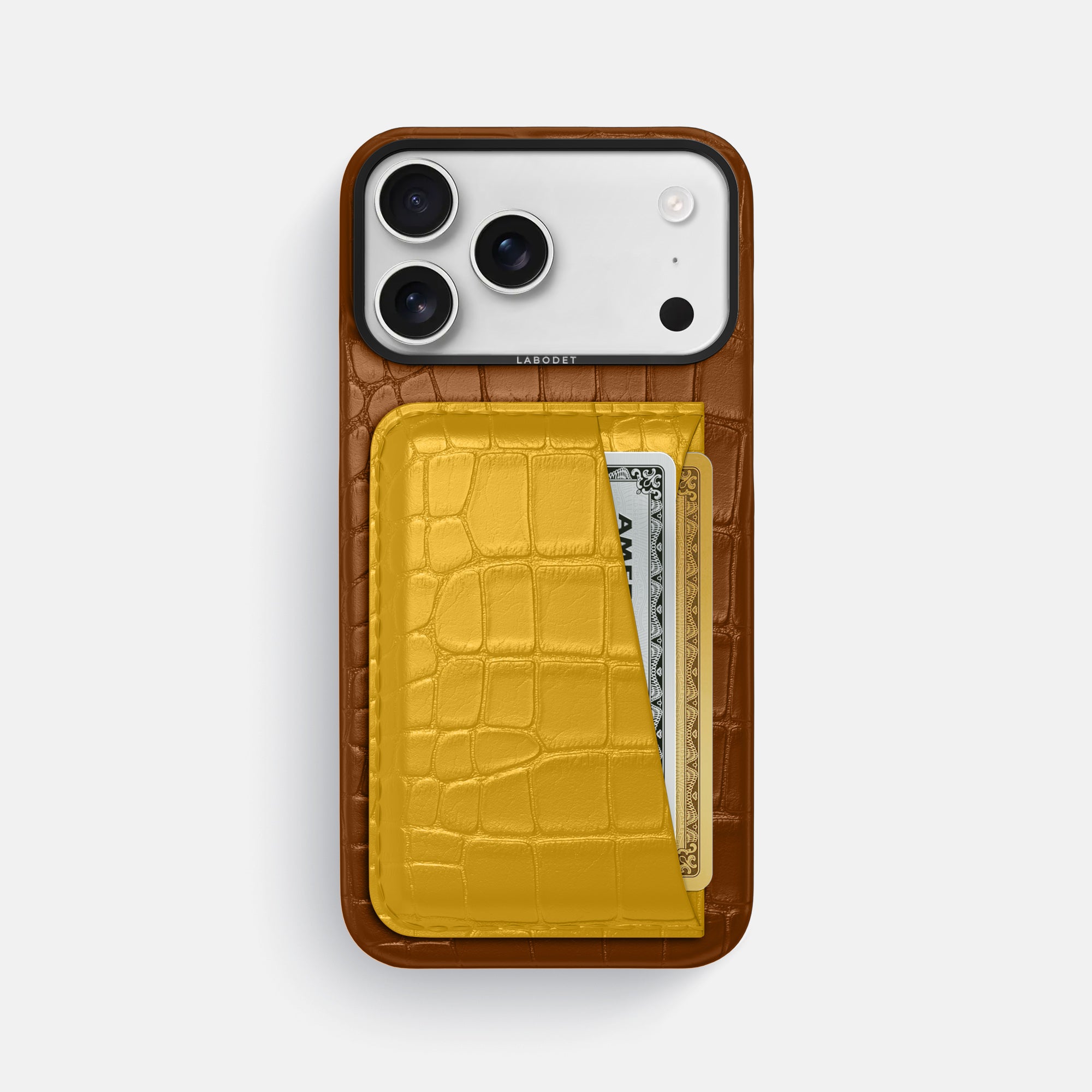 Double Card Case Coloré For iPhone 17 Pro Max In Alligator – Labodet