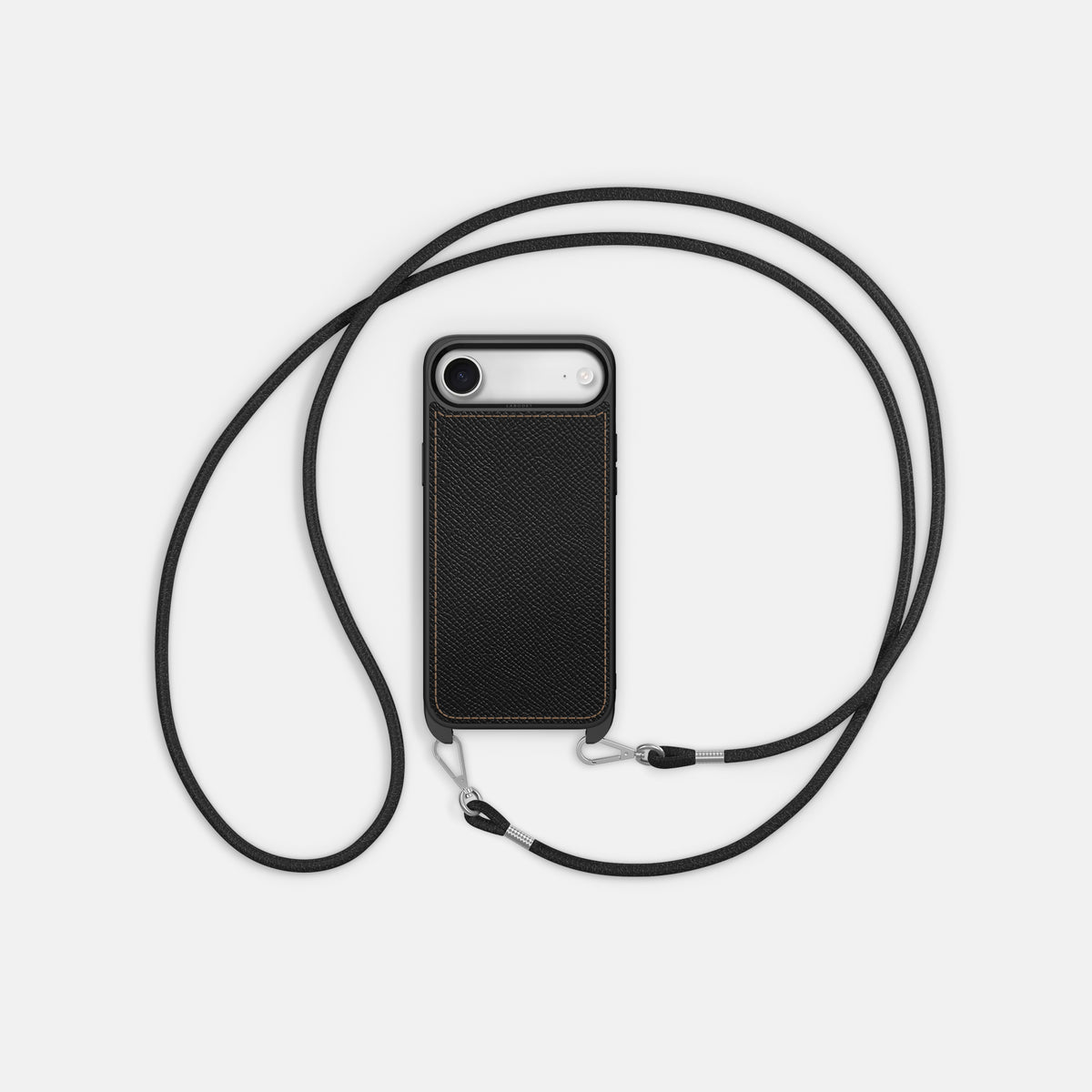 Crossbody Sport Case For iPhone 17 Air In Epsom-Style Calf -5 | Black