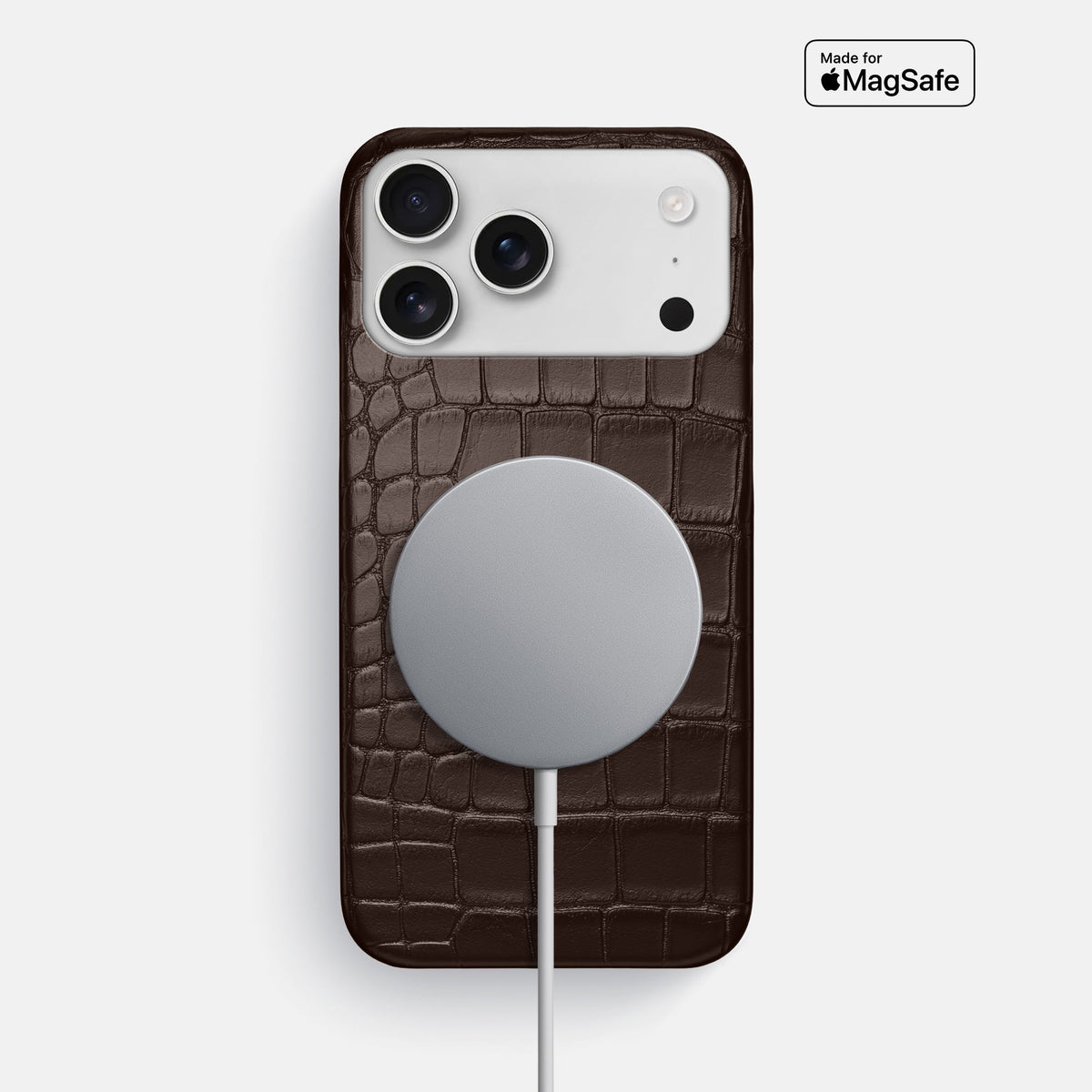 Slim Case For iPhone 18 Pro Max In Alligator -5 | Dark-Brown