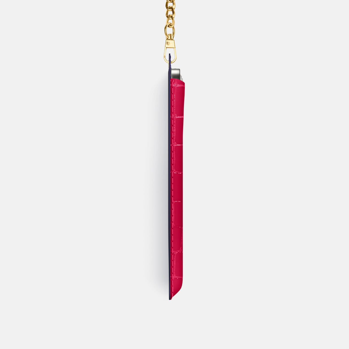 Crossbody Bag For iPhone 17 Pro In Shiny Alligator -4 | Pink-Panther-Gold