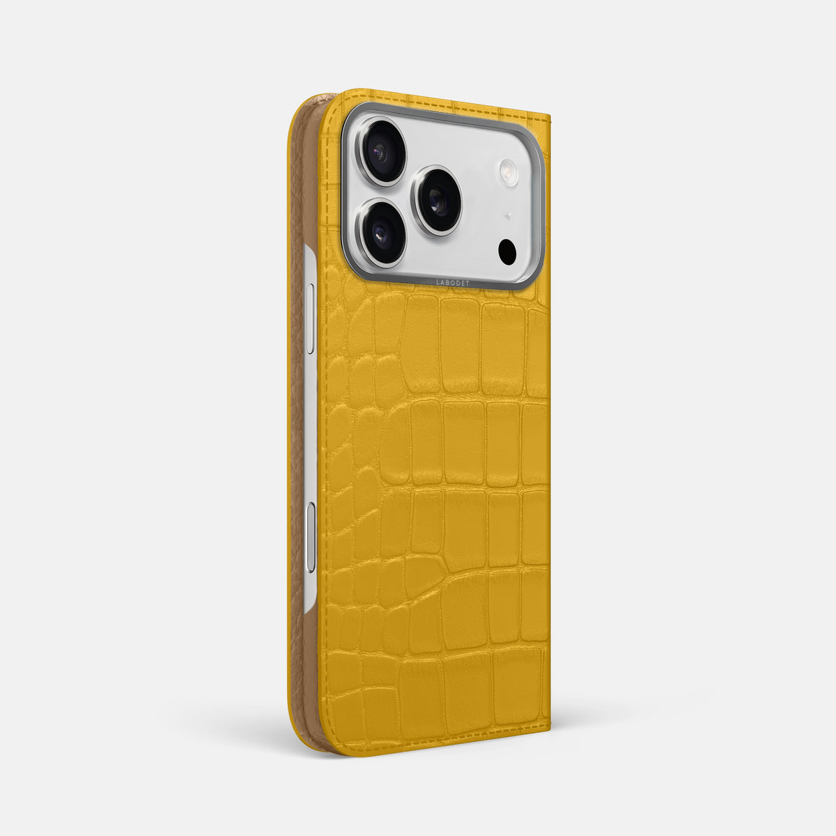 Folio Case For iPhone 17 Pro Max In Alligator -1 | Yellow-Steel