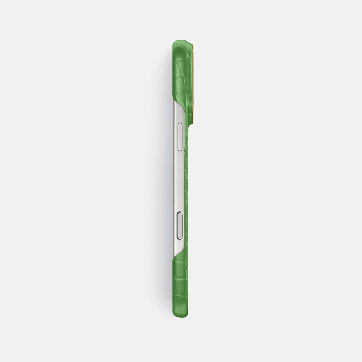 Classic Case For iPhone 18 Pro Max In Alligator -3 | Apple-Green-Gold