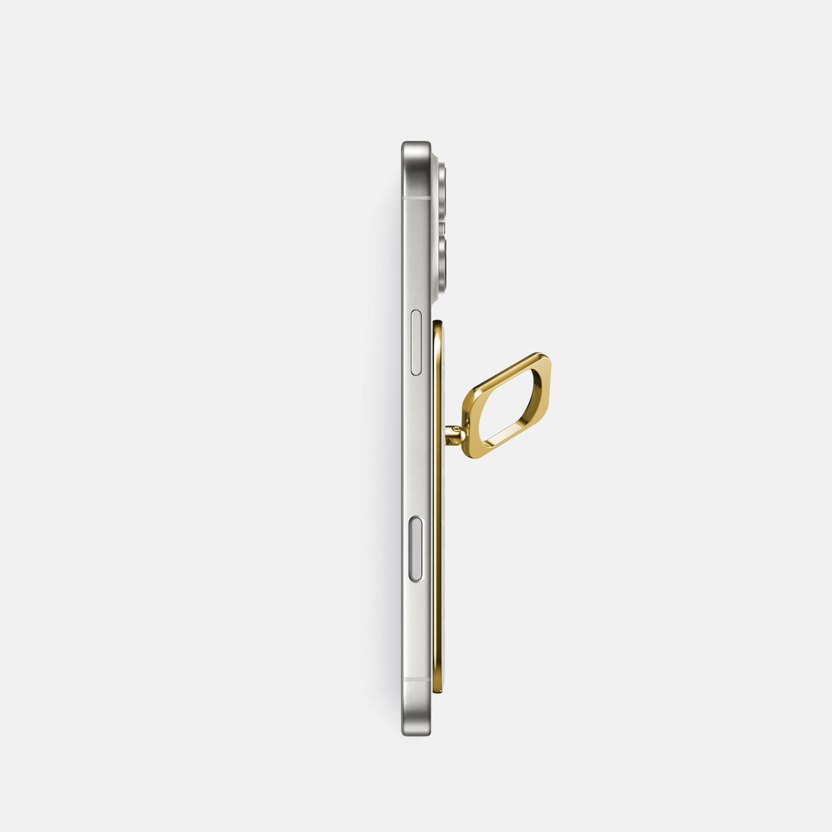 MagSafe Ring For iPhone 18 Pro In Shiny Alligator -3 | White-Gold