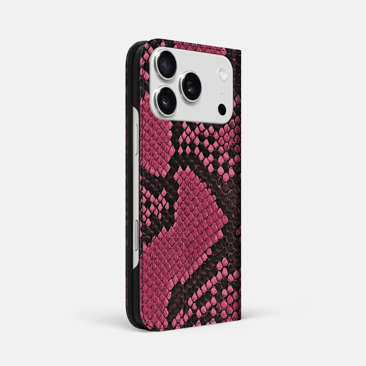 Folio Slim Case For iPhone 18 Pro Max In Deluxe Python -1 | Burgundy