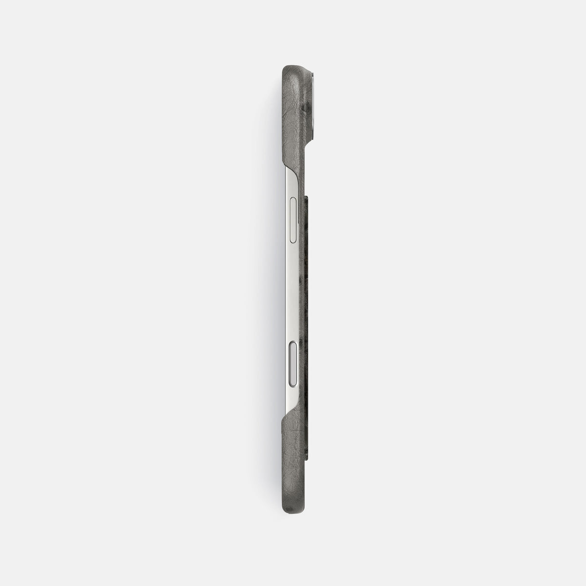 Classic Case With Carbon Dragon For iPhone 17 Air In Ostrich -3 | Grey-Steel