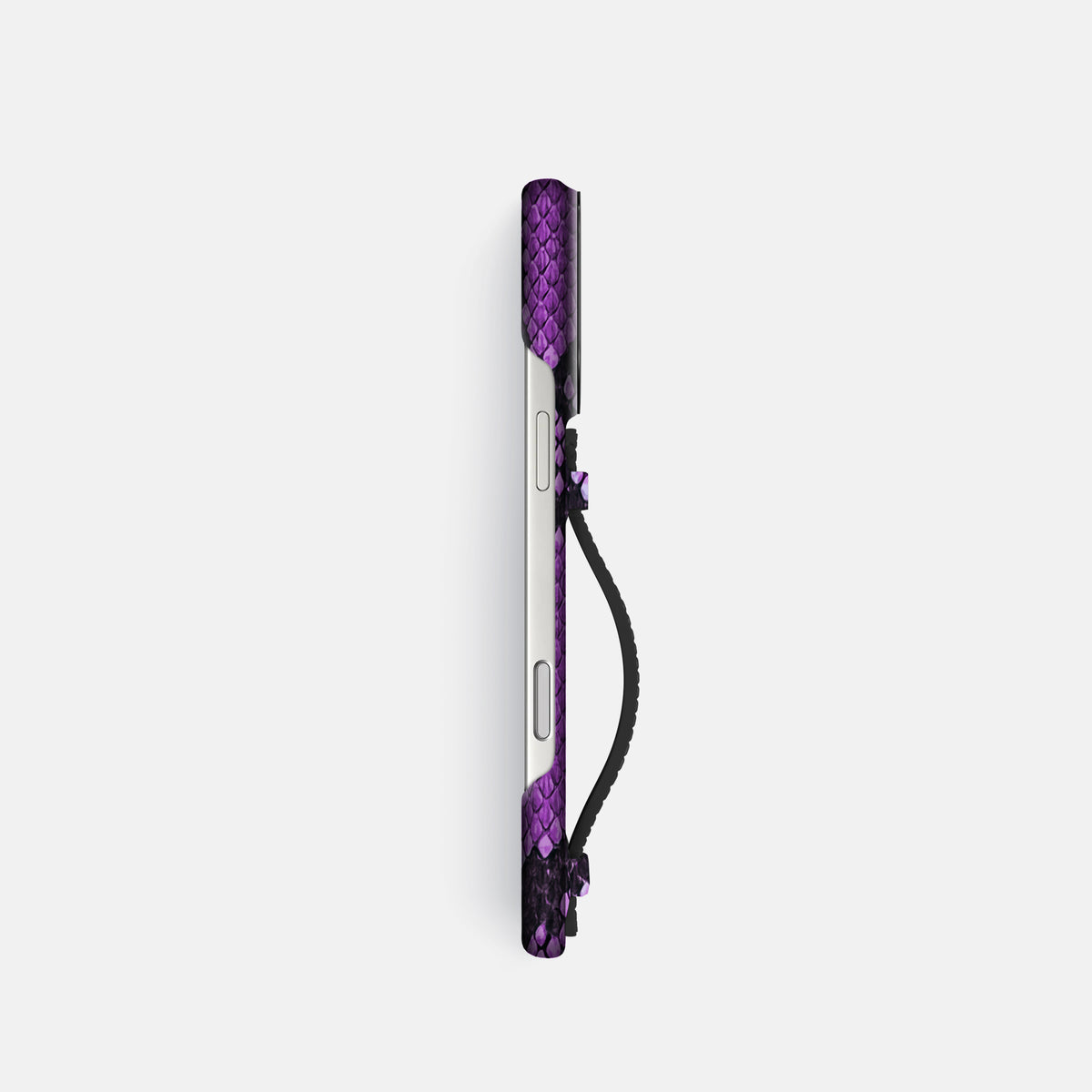Center Handle For iPhone 17 Pro In Deluxe Python -2 | Purple-Black