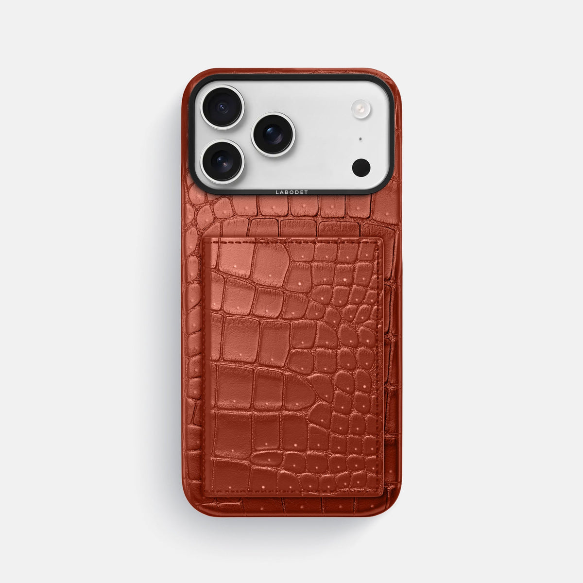 Bi-Fold Case For iPhone 18 Pro Max In Porosus Crocodile -1 | Nuts-Black