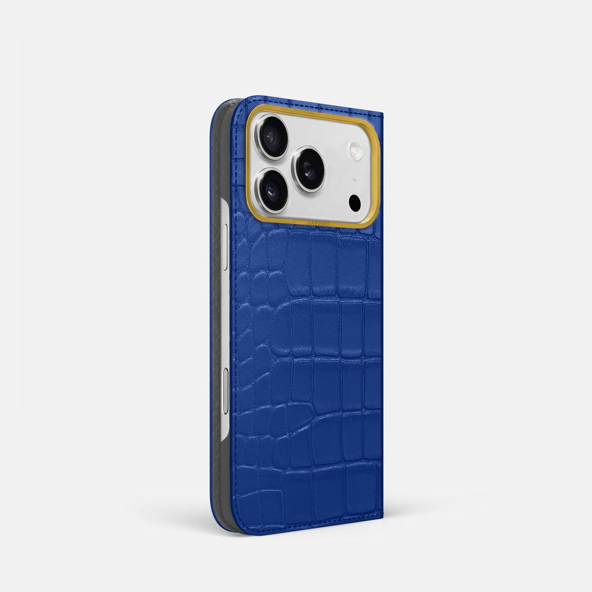 Folio Case For iPhone 18 Pro In Alligator -1 | Royal-Blue-Gold