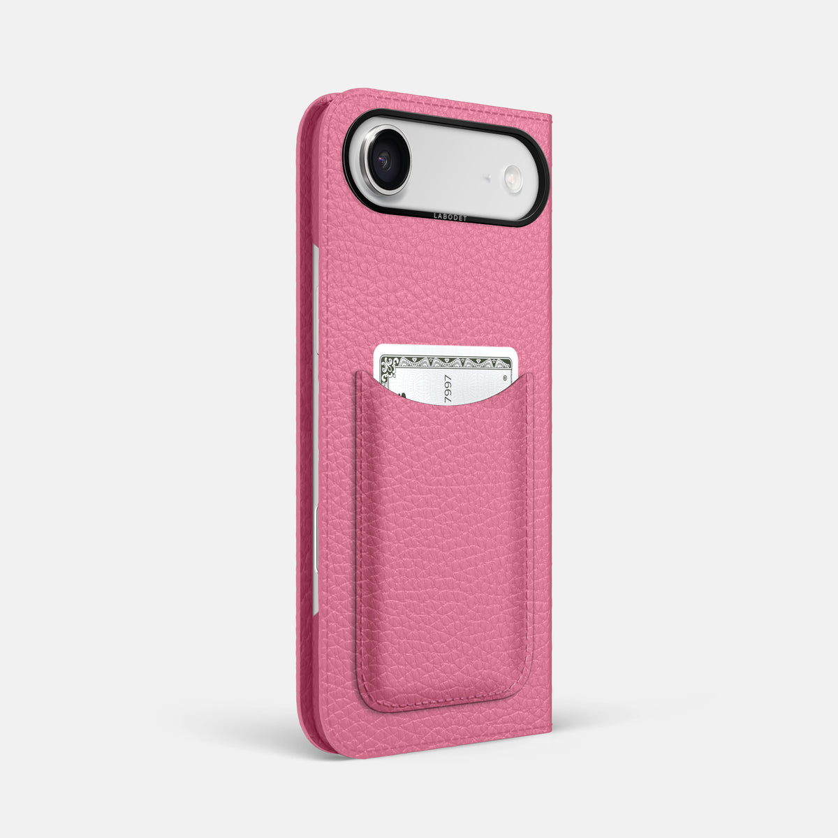 Folio Case with Card For iPhone 17 Air In Calf -1 | Pink-Black