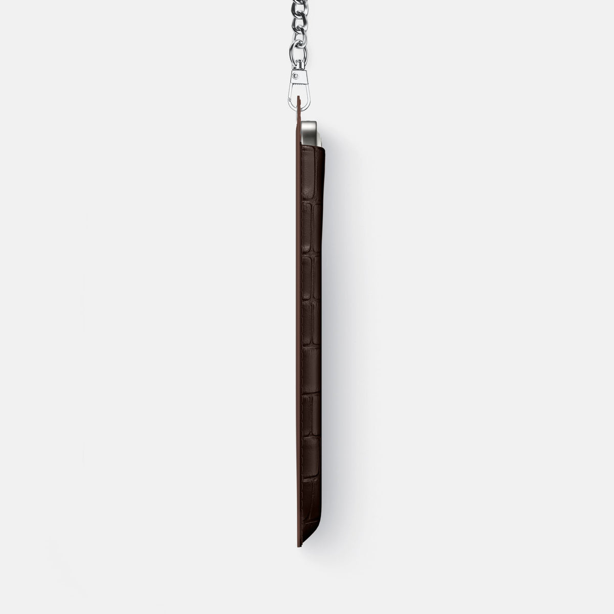 Crossbody Bag For iPhone 18 Pro Max In Alligator -4 | Dark-Brown-Steel