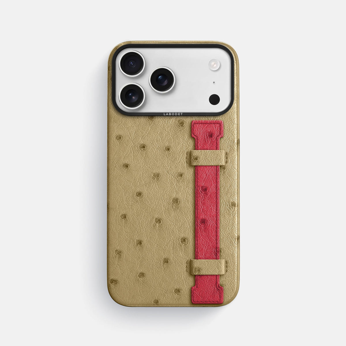 Handle Case Coloré For iPhone 18 Pro Max In Ostrich -1 | Desert-Sand-Black
