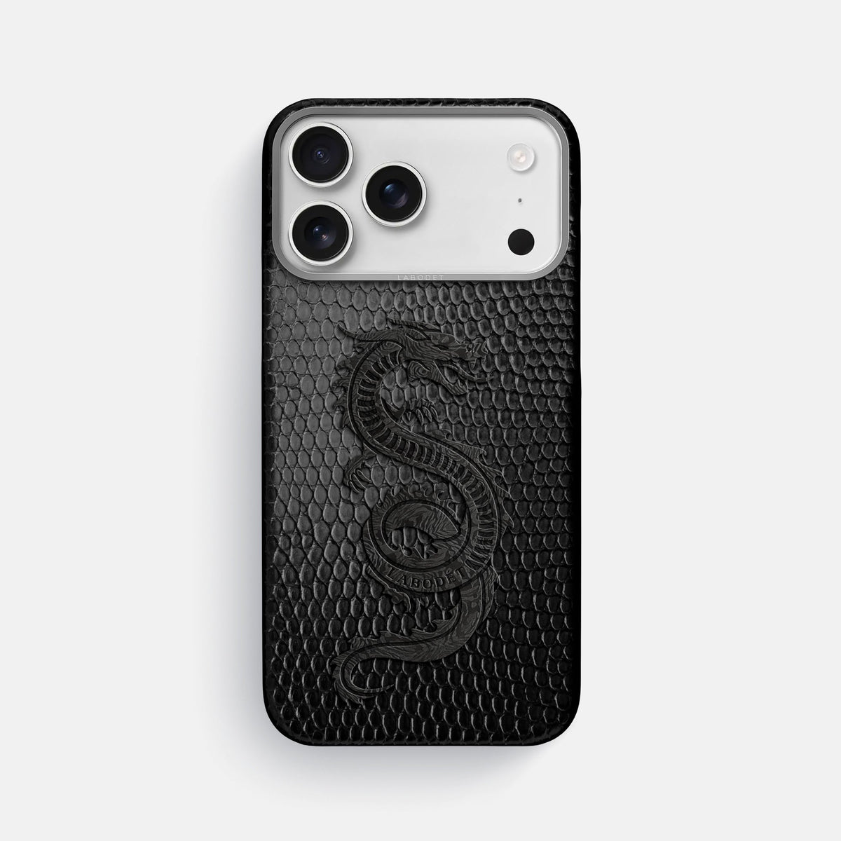 Classic Case With Carbon Dragon For iPhone 18 Pro Max In Lizard -1 | Black-Steel