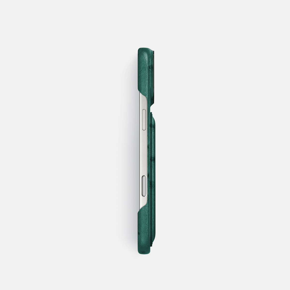 Double Card Case For iPhone 17 Pro In Ostrich -3 | Forest-Green-Black