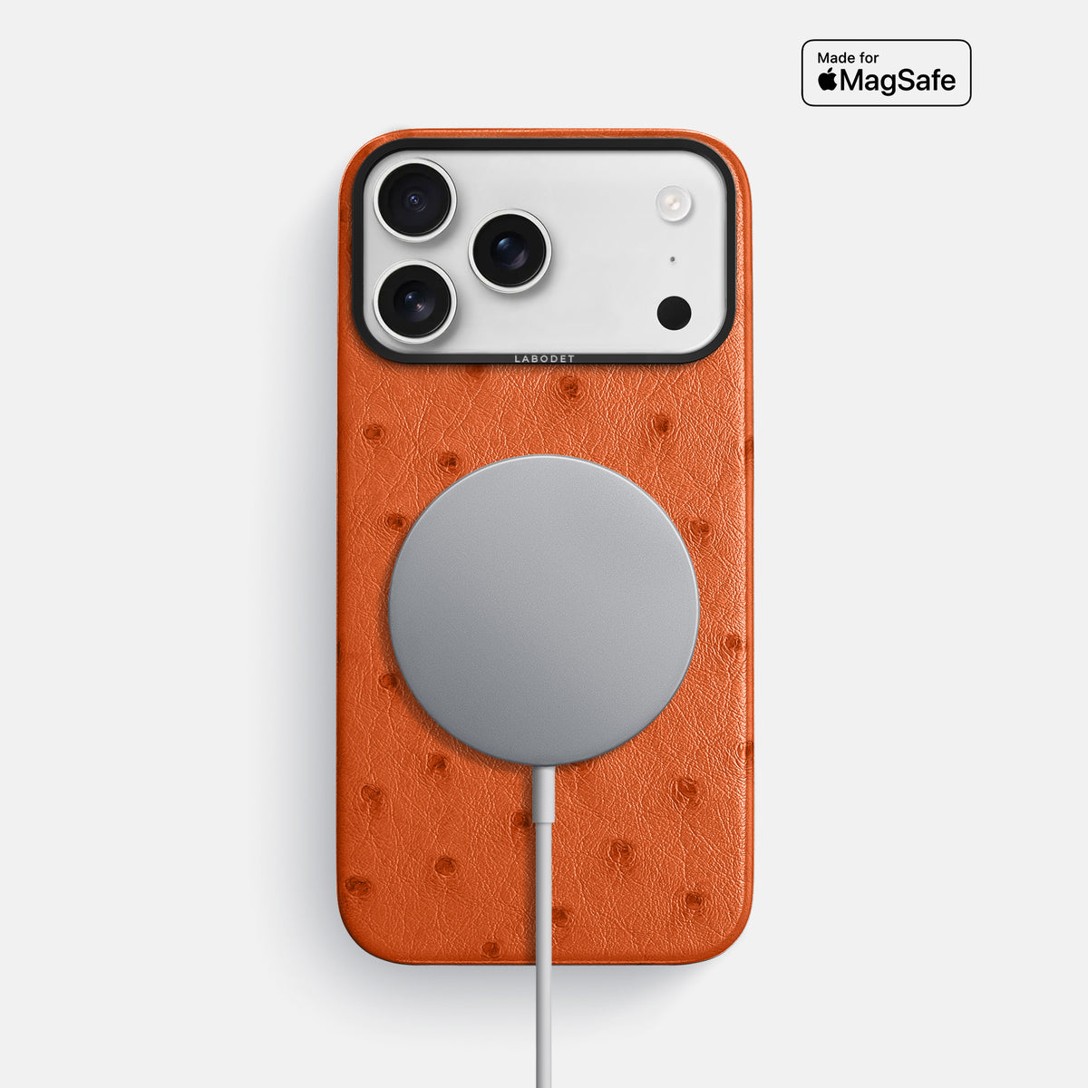 Classic Case For iPhone 17 Pro Max In Ostrich -5 | Orange-Black