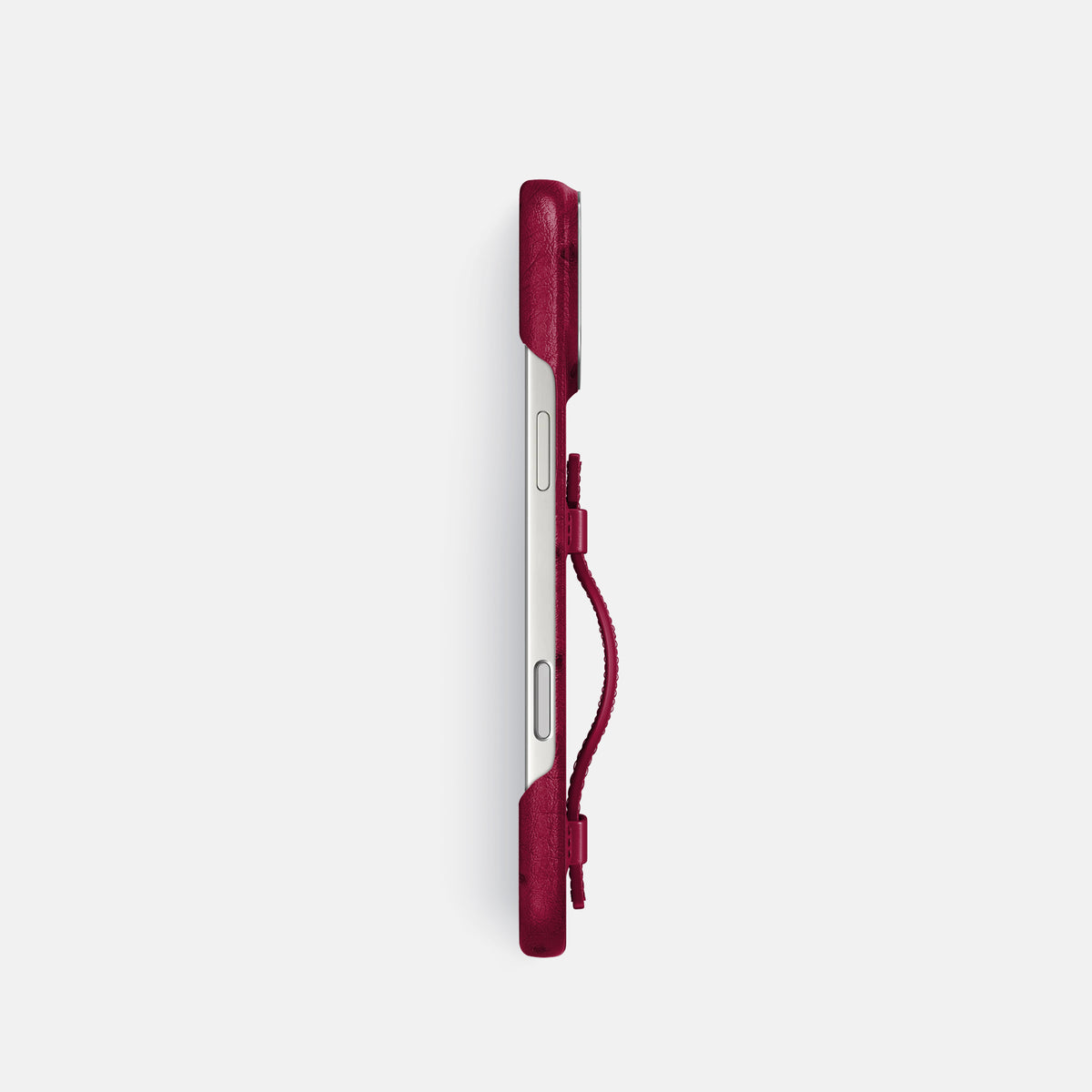 Handle Case For iPhone 17 Pro In Ostrich -3 | Bordeaux-Steel