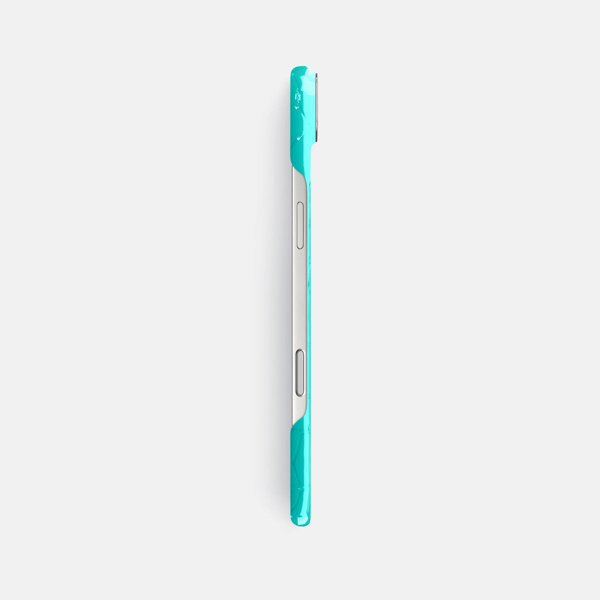 Classic Case For iPhone 17 Air In Shiny Alligator -3 | Mint-Steel