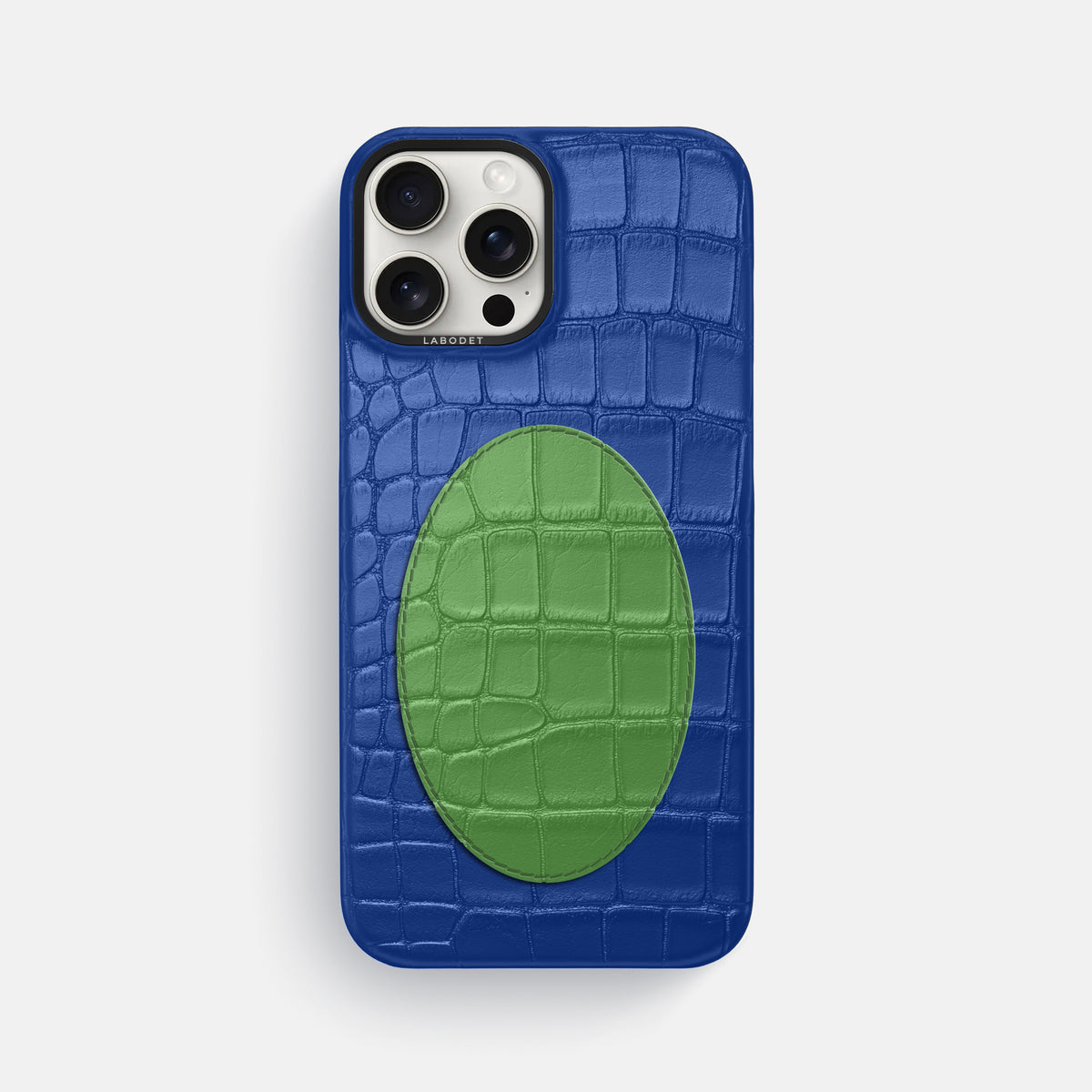 Classic Case With Oval For iPhone 16 Pro Max In Alligator -1 | Royal-Blue-Black