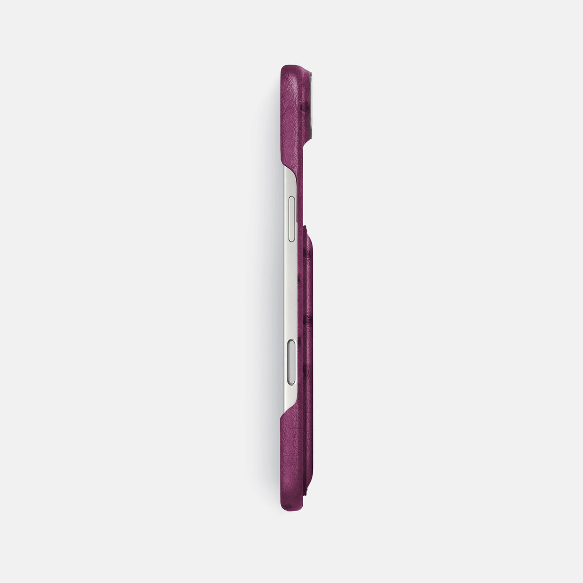 Double Card Case For iPhone 17 Air In Ostrich -3 | Purple-Steel