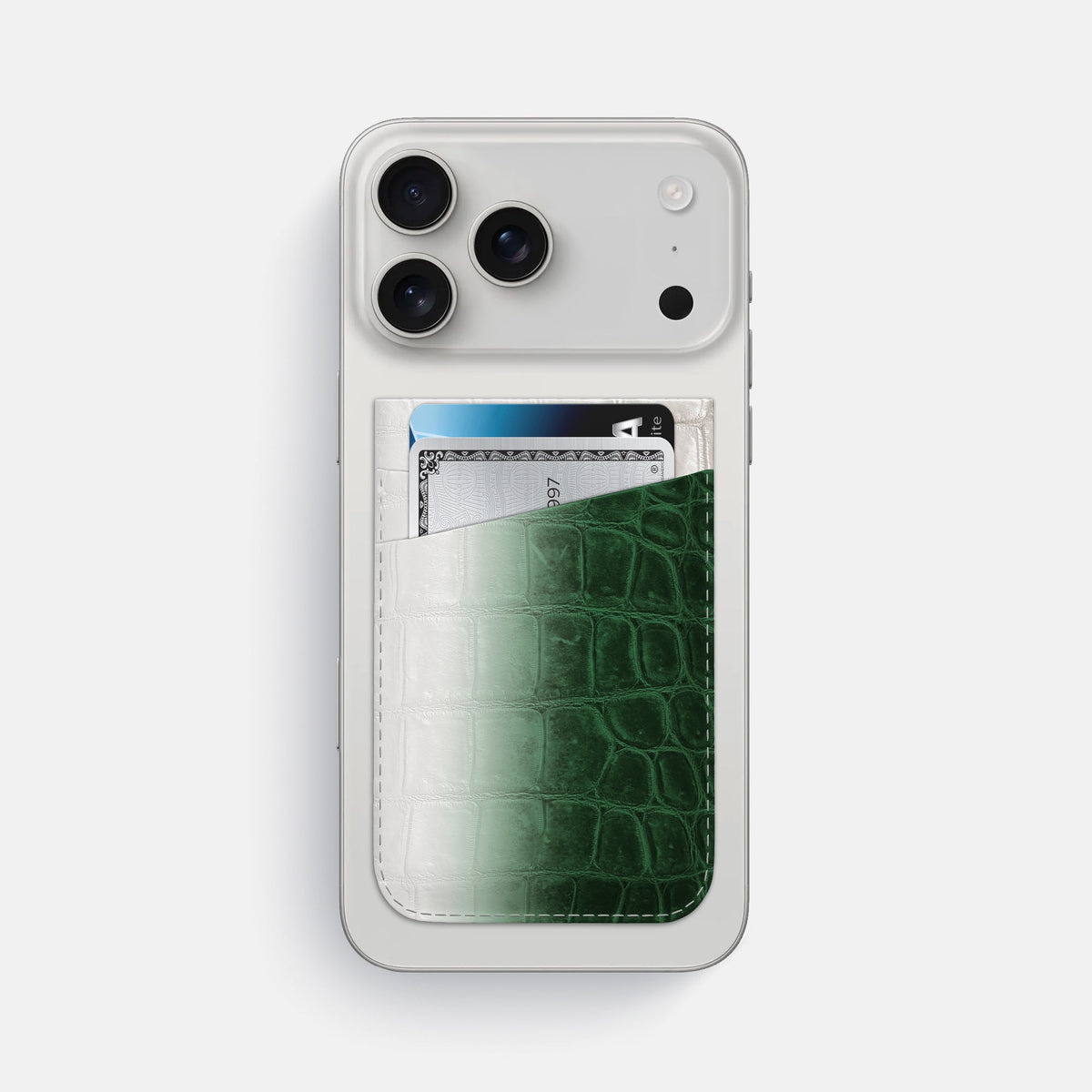 MagSafe Wallet For iPhone 18 Pro Max In Himalayan Crocodile -1 | Green