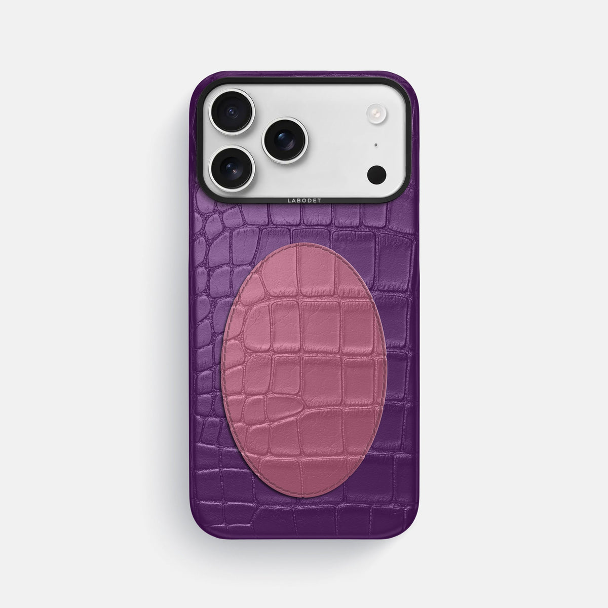 Classic Case With Oval For iPhone 18 Pro Max In Alligator -1 | Purple-Black