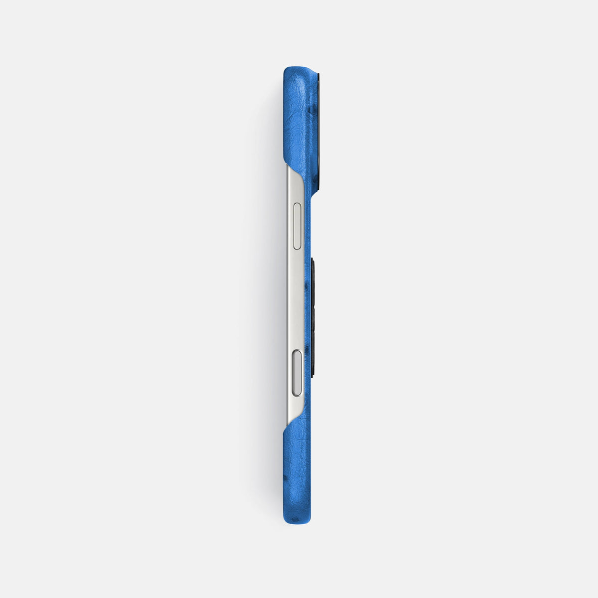 Classic Case With Carbon Skull For iPhone 18 Pro Max In Ostrich -3 | Royal-Blue-Black