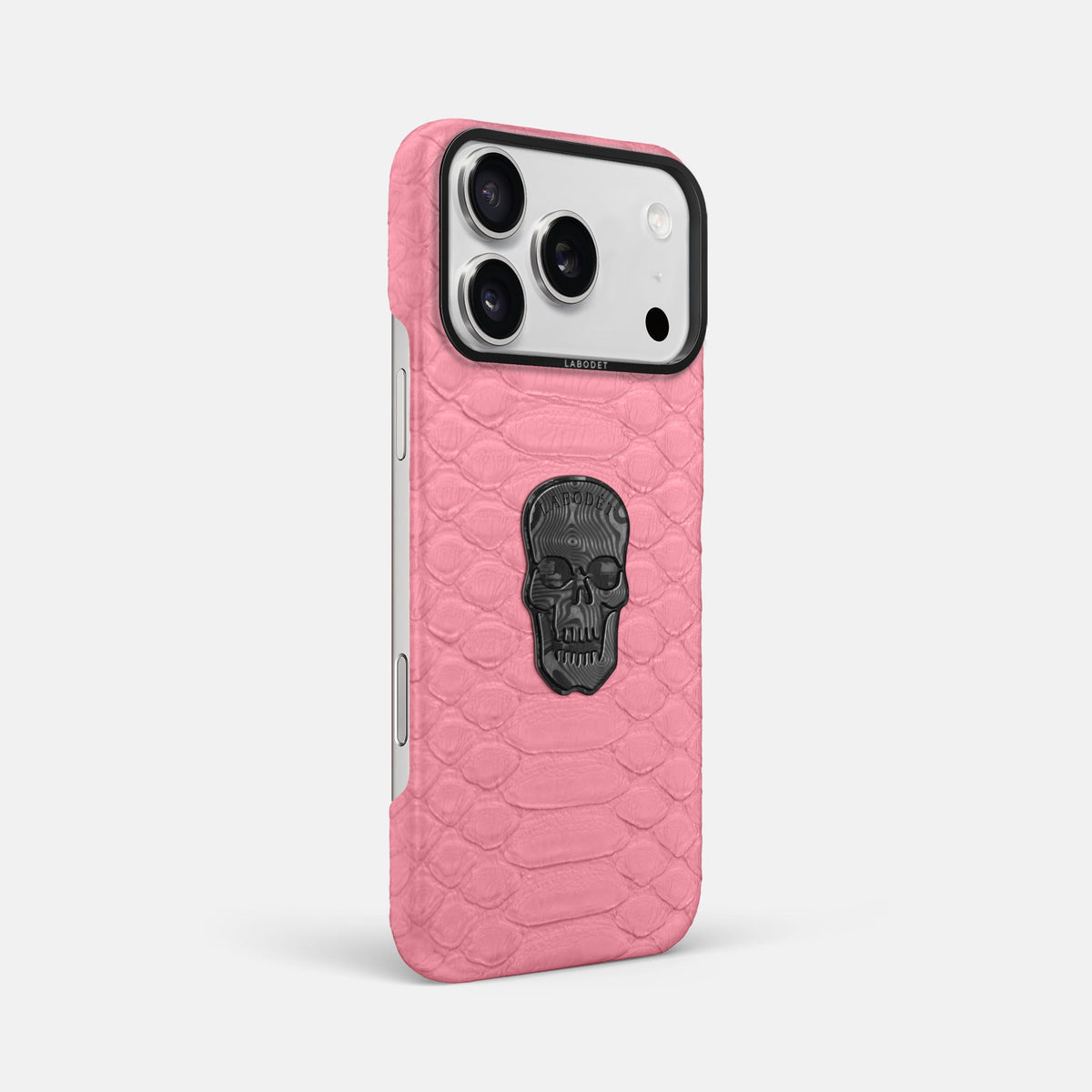 Classic Case With Carbon Skull For iPhone 18 Pro Max In Python -2 | Pink-Black