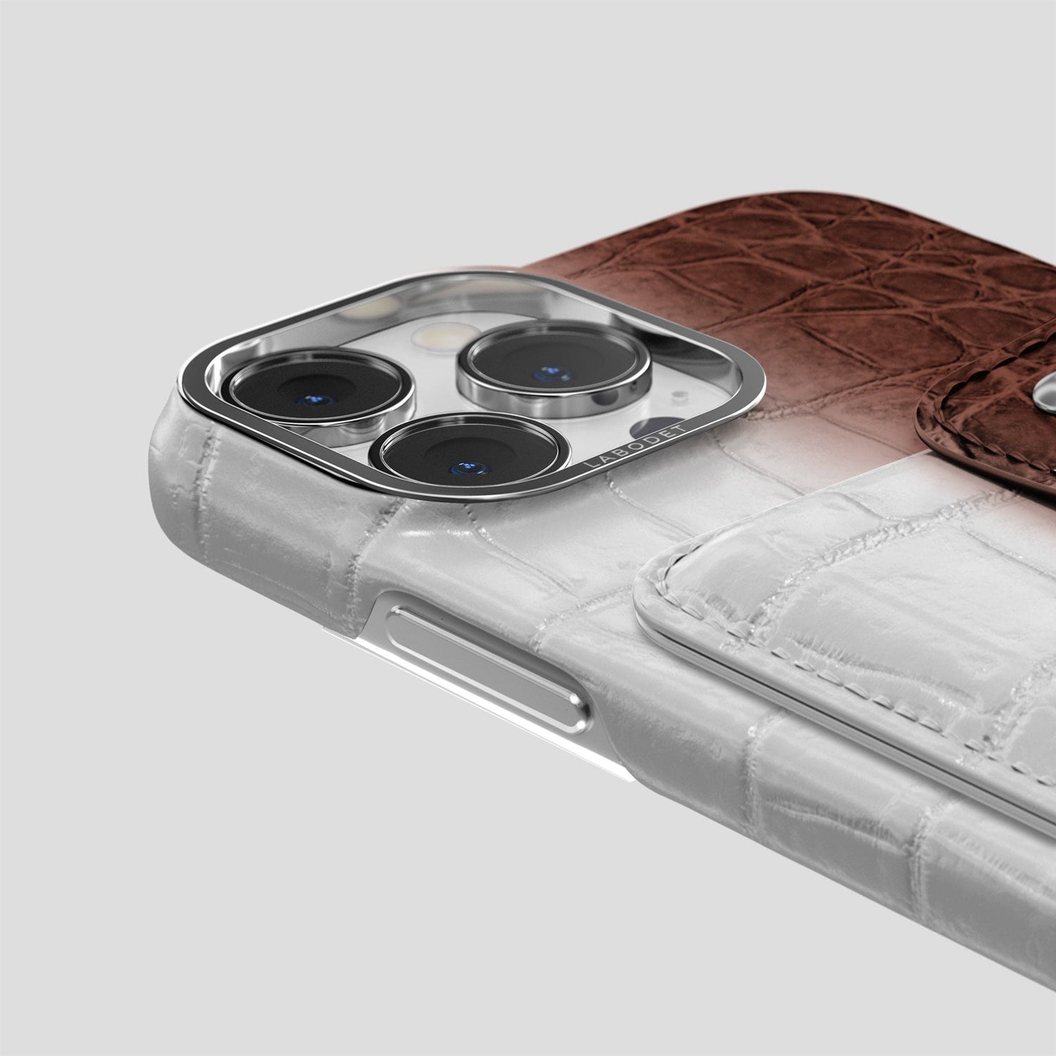 Dark Brown iPhone 15 Pro Max Envelope Case Himalayan Crocodile -5 | Dark-Brown
