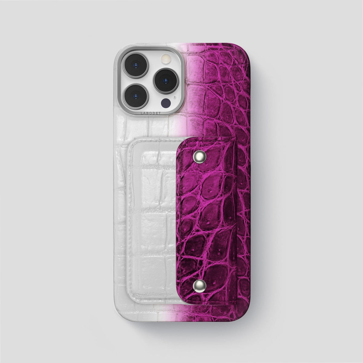 Fuchsia iPhone 15 Pro Max Envelope Case Himalayan Crocodile -2 | Fuchsia