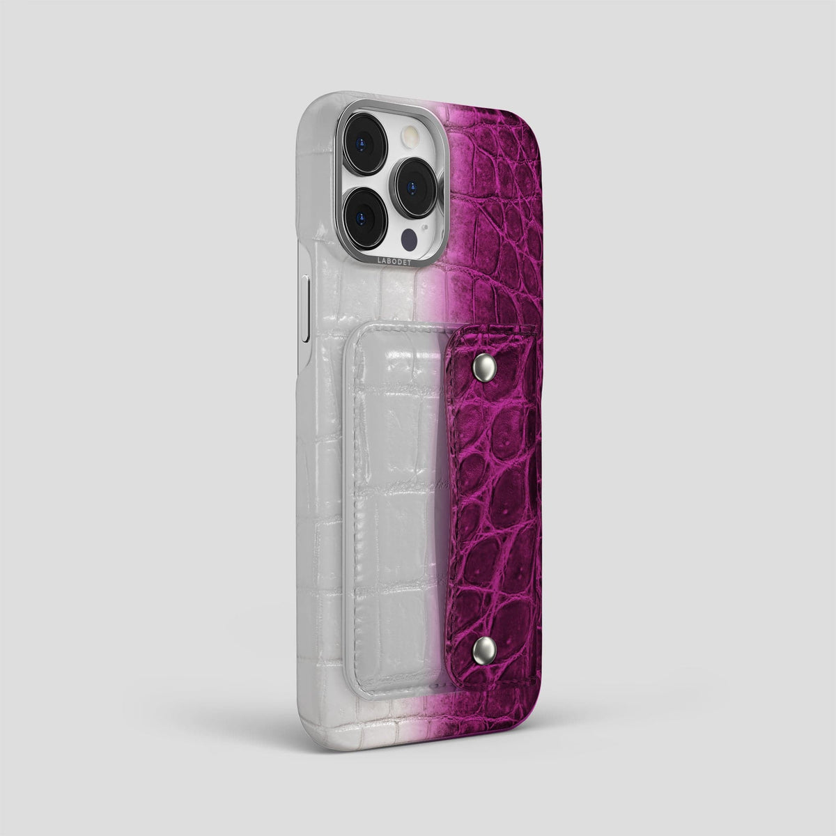 Fuchsia iPhone 15 Pro Max Envelope Case Himalayan Crocodile -3 | Fuchsia