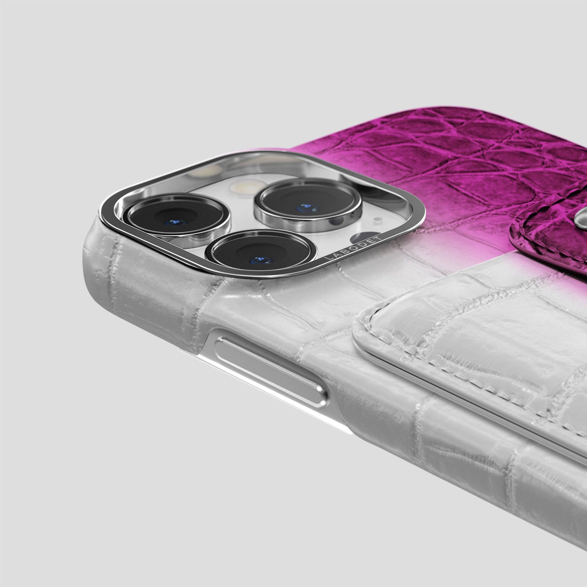 Fuchsia iPhone 15 Pro Max Envelope Case Himalayan Crocodile -5 | Fuchsia