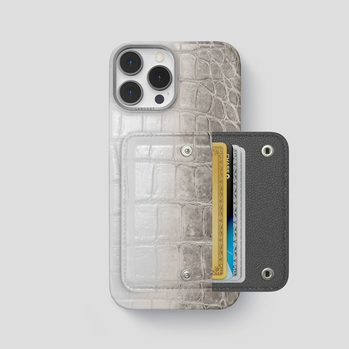 Grey iPhone 15 Pro Max Envelope Case Himalayan Crocodile -1 | Grey