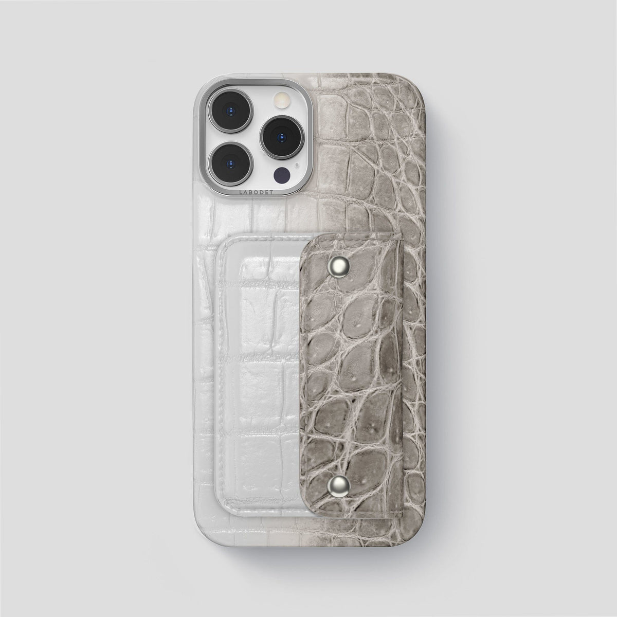 Grey iPhone 15 Pro Max Envelope Case Himalayan Crocodile -2 | Grey