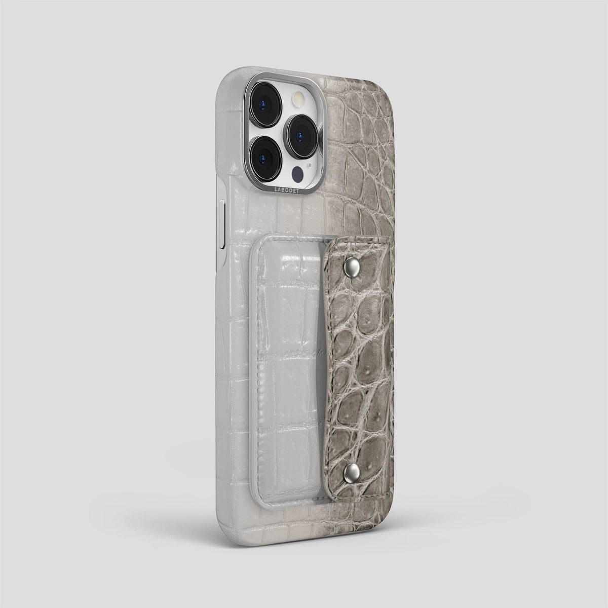 Grey iPhone 15 Pro Max Envelope Case Himalayan Crocodile -3 | Grey