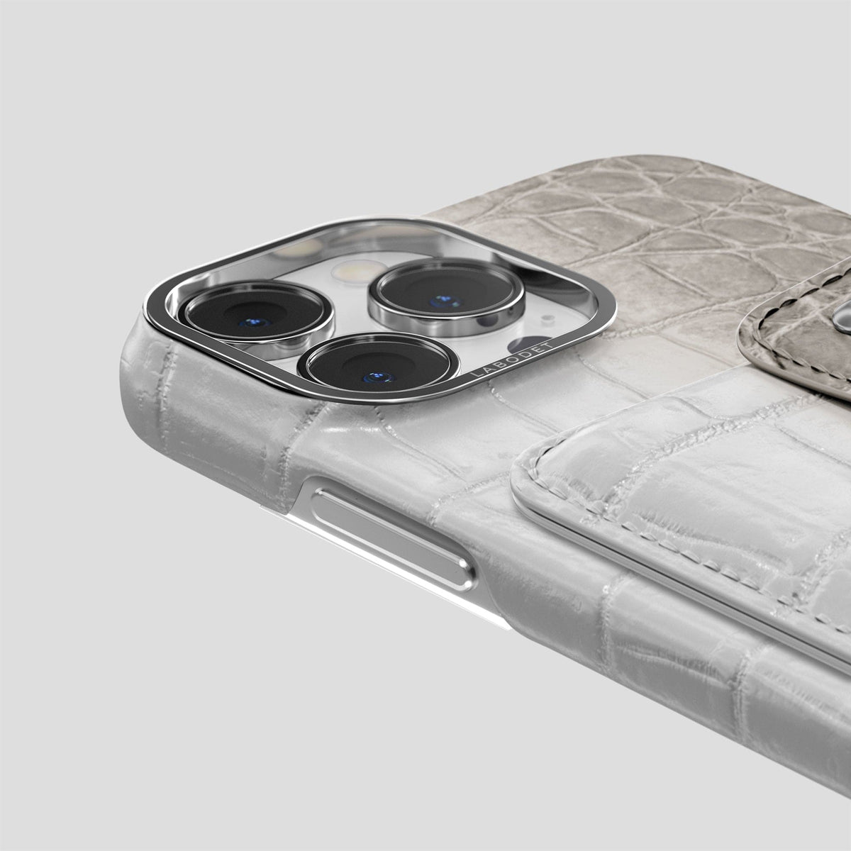 Grey iPhone 15 Pro Max Envelope Case Himalayan Crocodile -5 | Grey