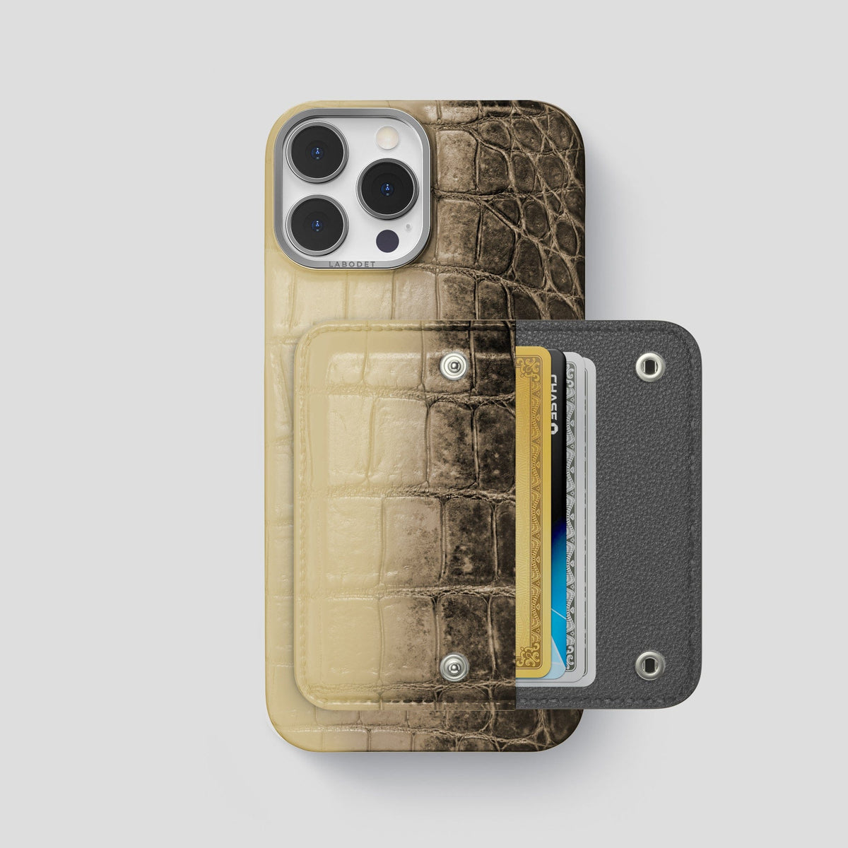 Natural iPhone 15 Pro Max Envelope Case Himalayan Crocodile -1 | Natural