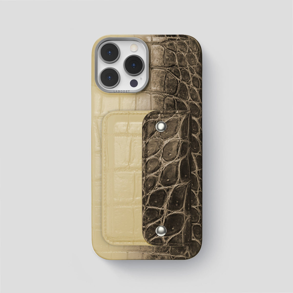 Natural iPhone 15 Pro Max Envelope Case Himalayan Crocodile -2 | Natural
